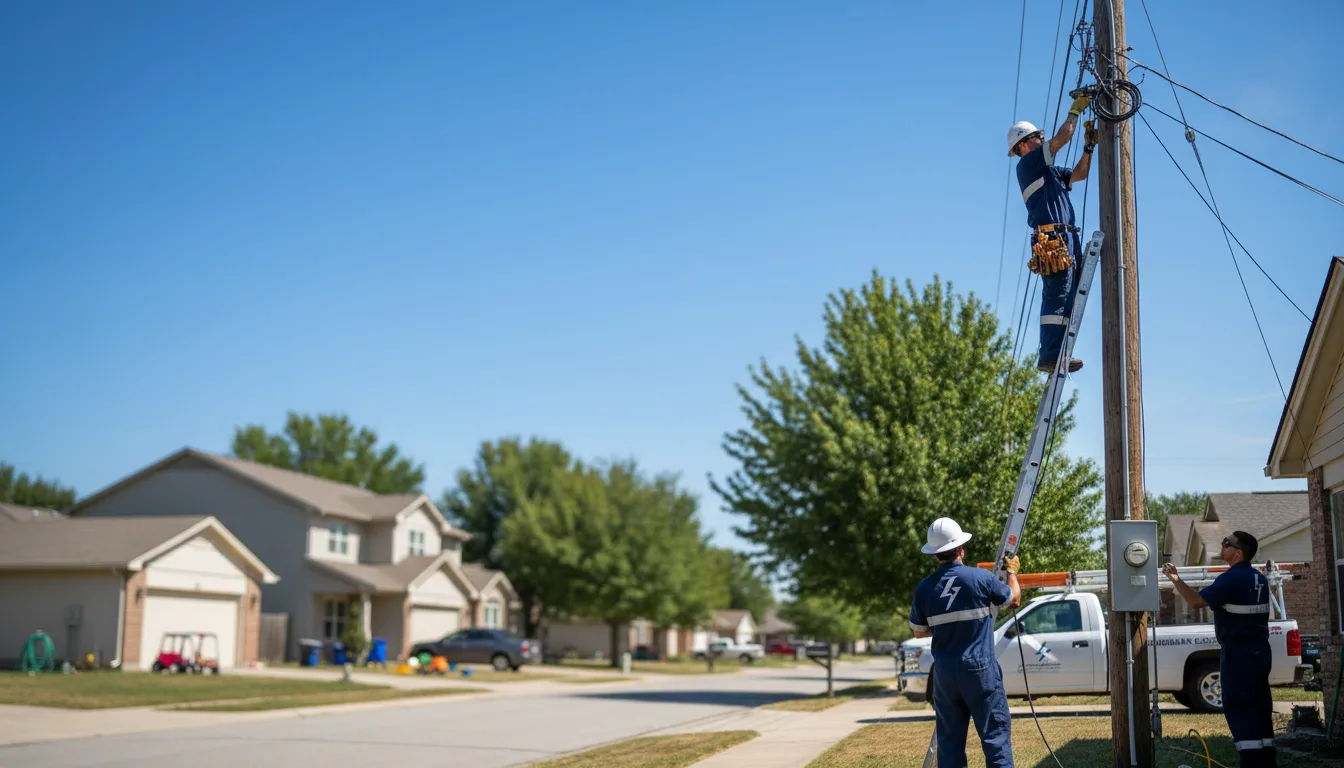 Residential electrician providing installation services in Gary, TX